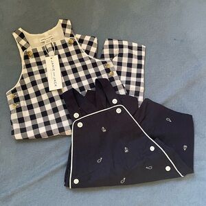 Janie and Jack Navy and White Gingham One Piece